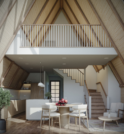 Brit Lake Retreat - A-frame - preview №2